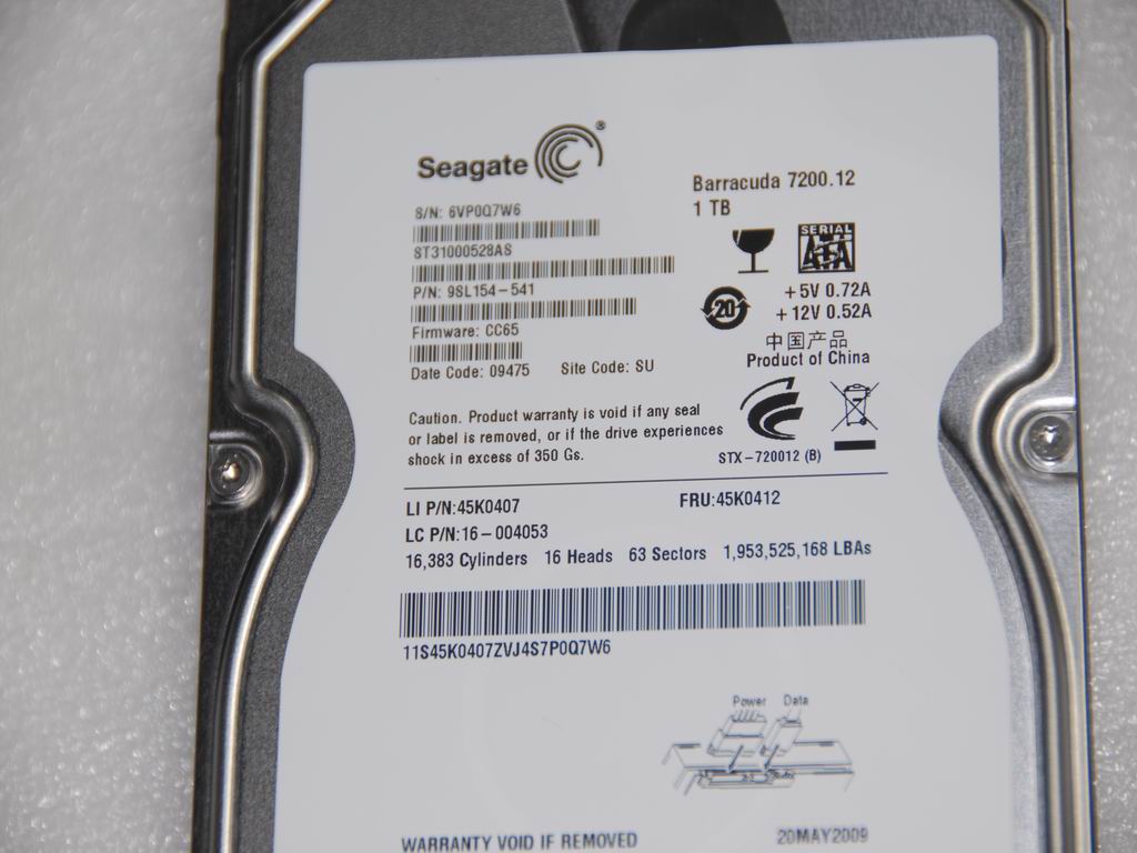 Lenovo 16004053 Hdd 1Tb St31000528As 32 72S S2