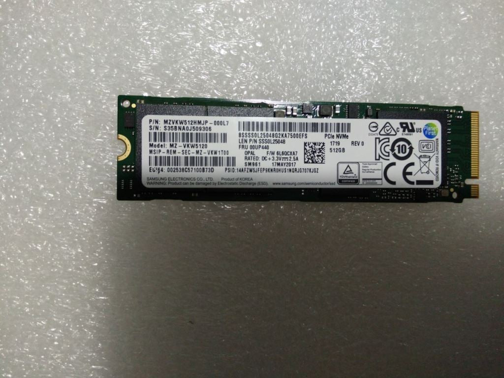 Lenovo 512G,M.2,2280,Pcie3X4,Samsg,Op - 00UP440