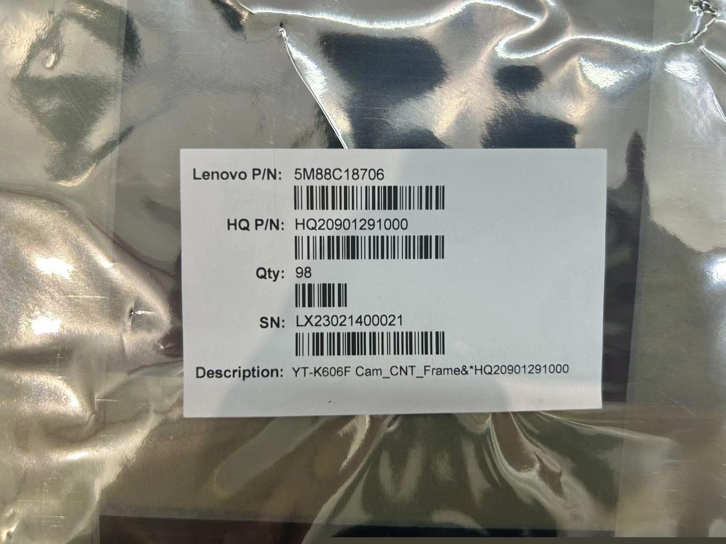 Lenovo Yt-K606F Cam_Cnt_Frame And*Hq2 - 5M88C18706