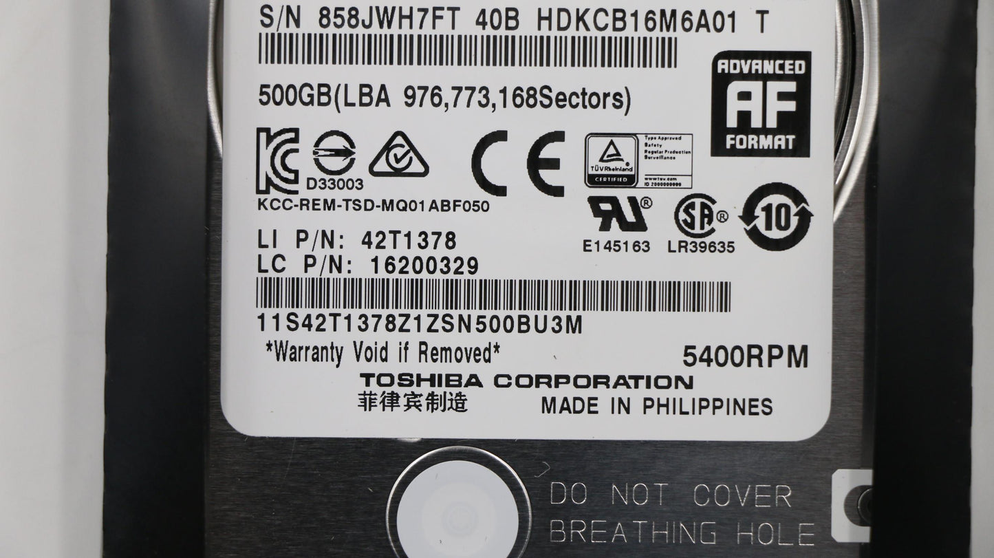 Lenovo Hd Hard Drives - 75Y5427