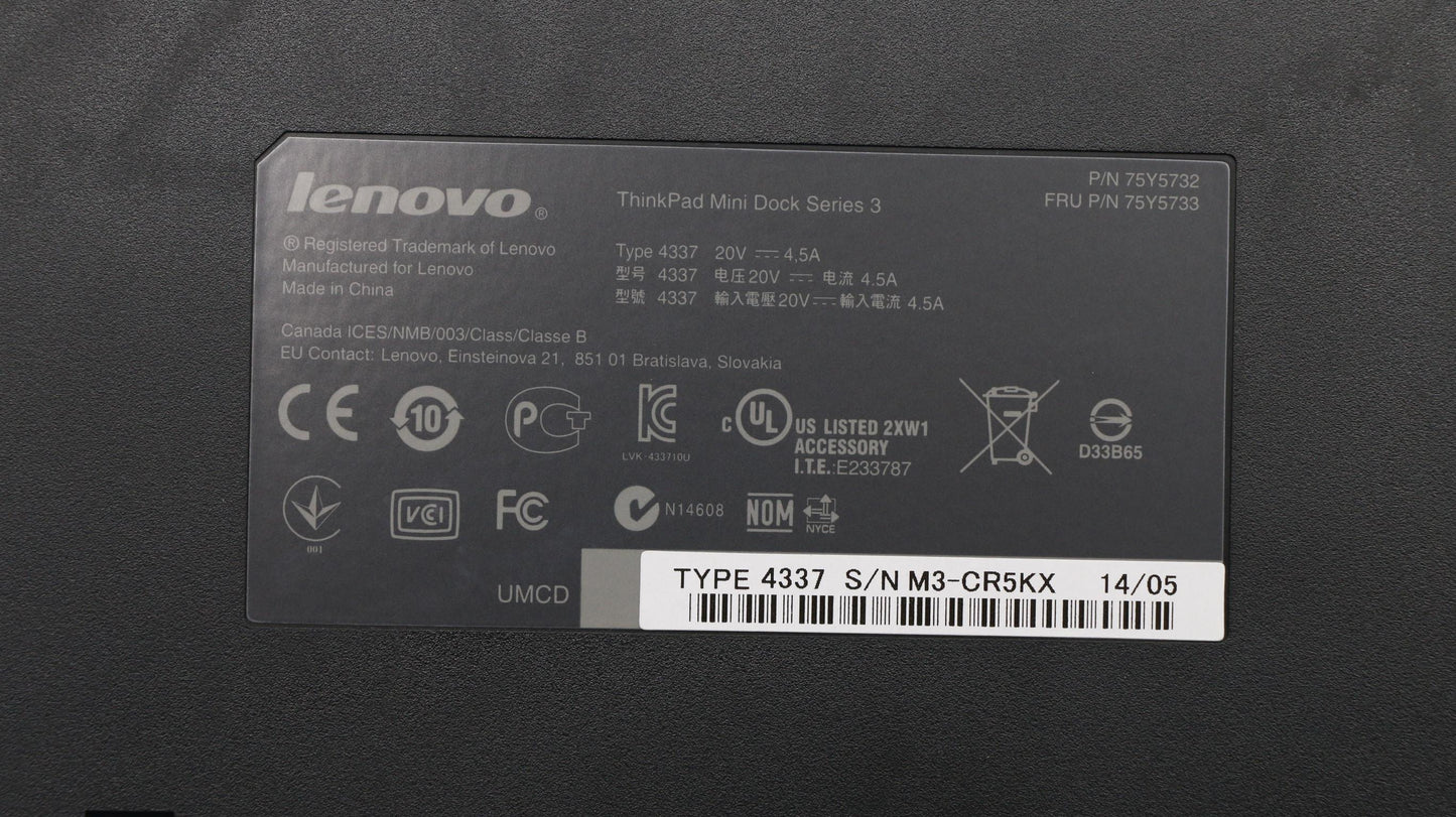 Lenovo Mini Dock - 75Y5733