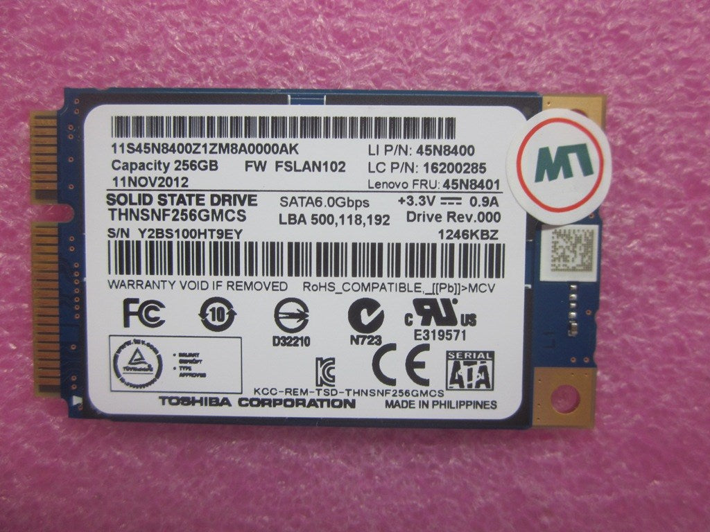 Lenovo Hddssd-M256Gbtoshibathnsnf256G - 45N8401