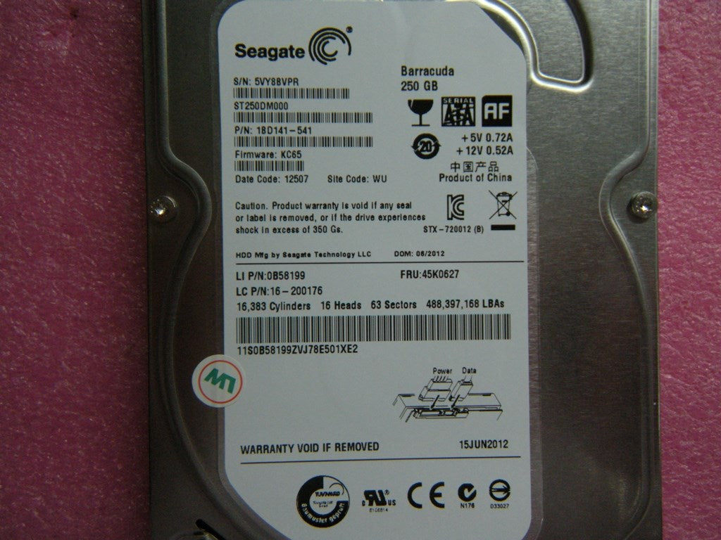 Lenovo 45K0627 Hard Drives