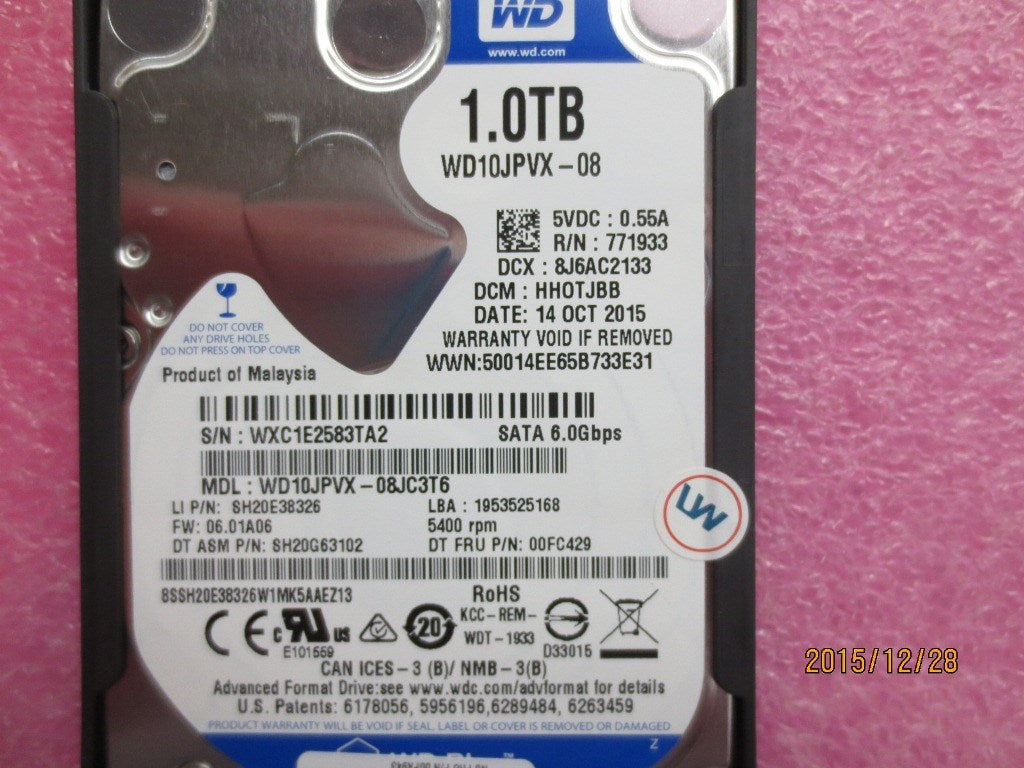 Lenovo Hd Hard Drives - 00PA943