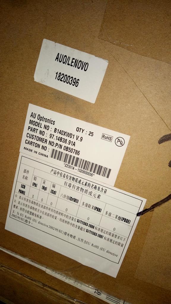 Lenovo Lcd 14Hd Au B140Xw01 V9 - 18200396