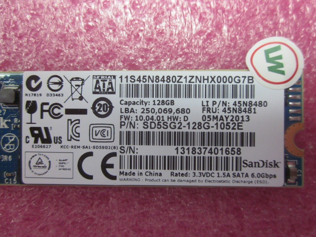 Lenovo Ssd 128Gb 0 - 45N8481