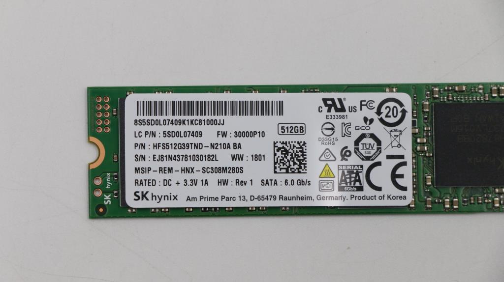 Lenovo 5SD0L07409 Hynix Hfs512G39Tnd-N210A