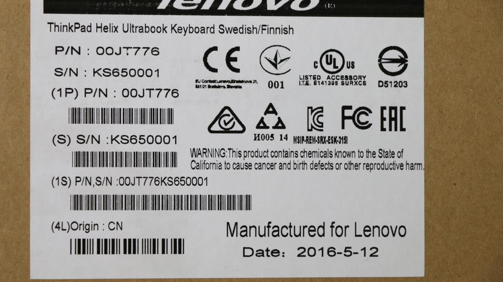 Lenovo Ki Keyboards Internal - 00JT776