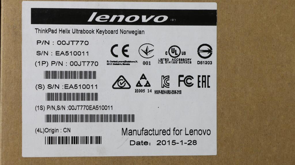 Lenovo Ki Keyboards Internal - 00JT770