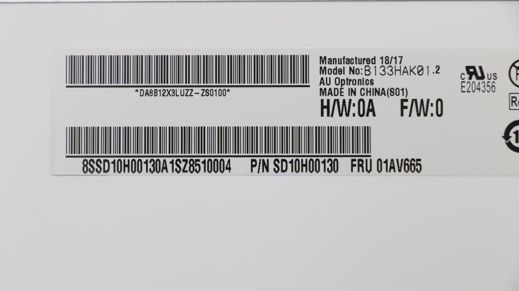 Lenovo Ps8Blcd 13.3 W/Tp B133Hak01.2 - 01AV665