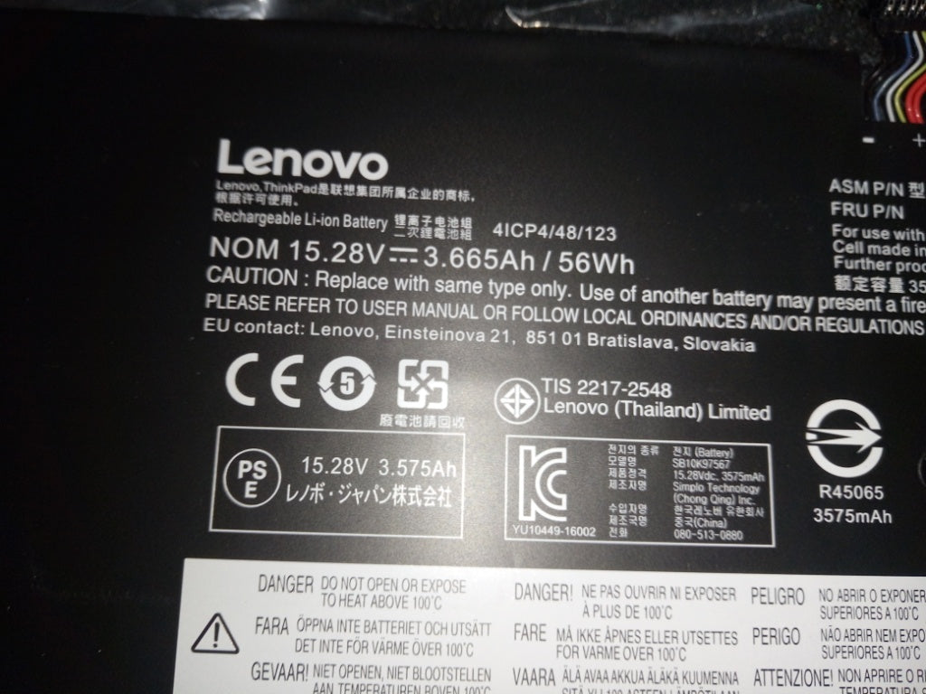 Lenovo 01AV410 Ba Rechargeable Batteries