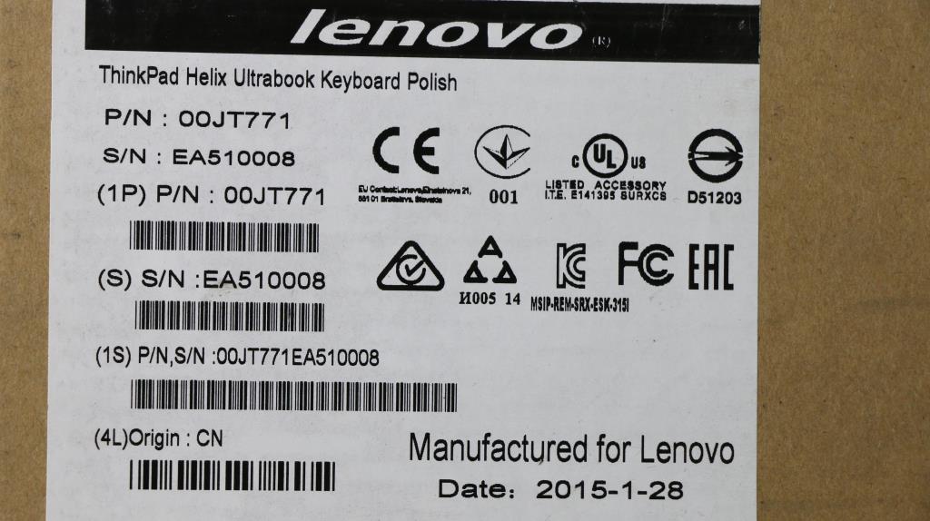 Lenovo Ki Keyboards Internal - 00JT771