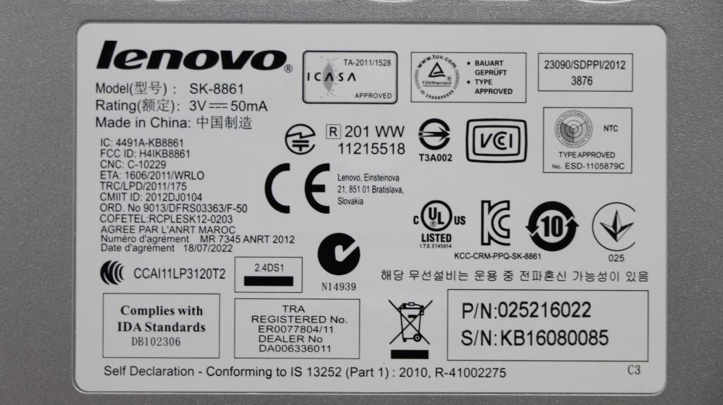 Lenovo Kb Keyboards External - 25216022
