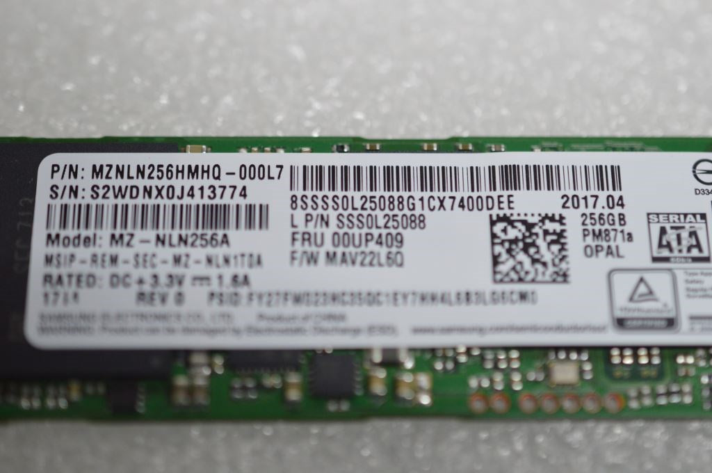 Lenovo Ssd Asm 256G, M.2, 2280, Sata6 - 00UP469