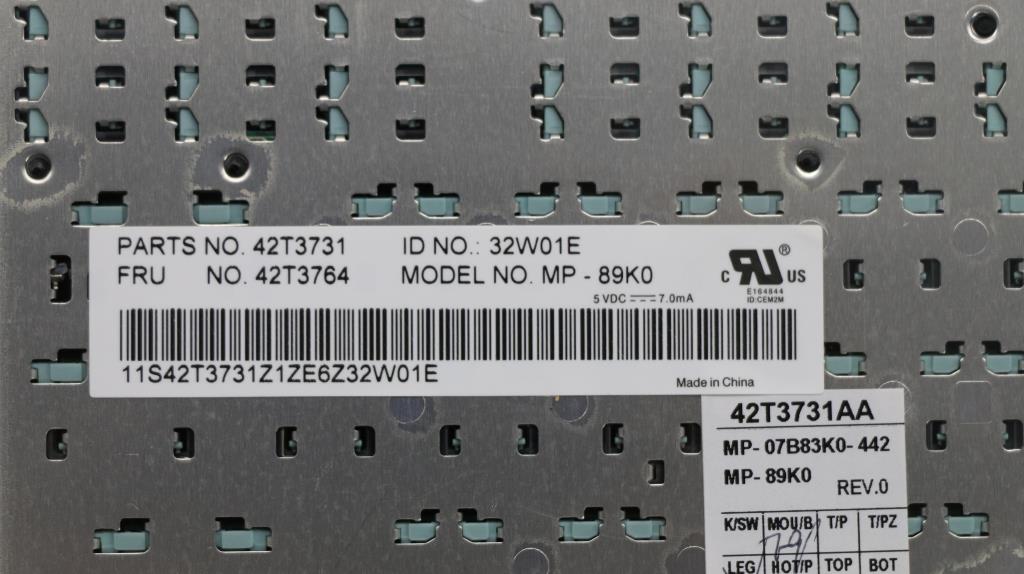 Lenovo Keyboard Mp Keyboard Cny Kor - 42T3764