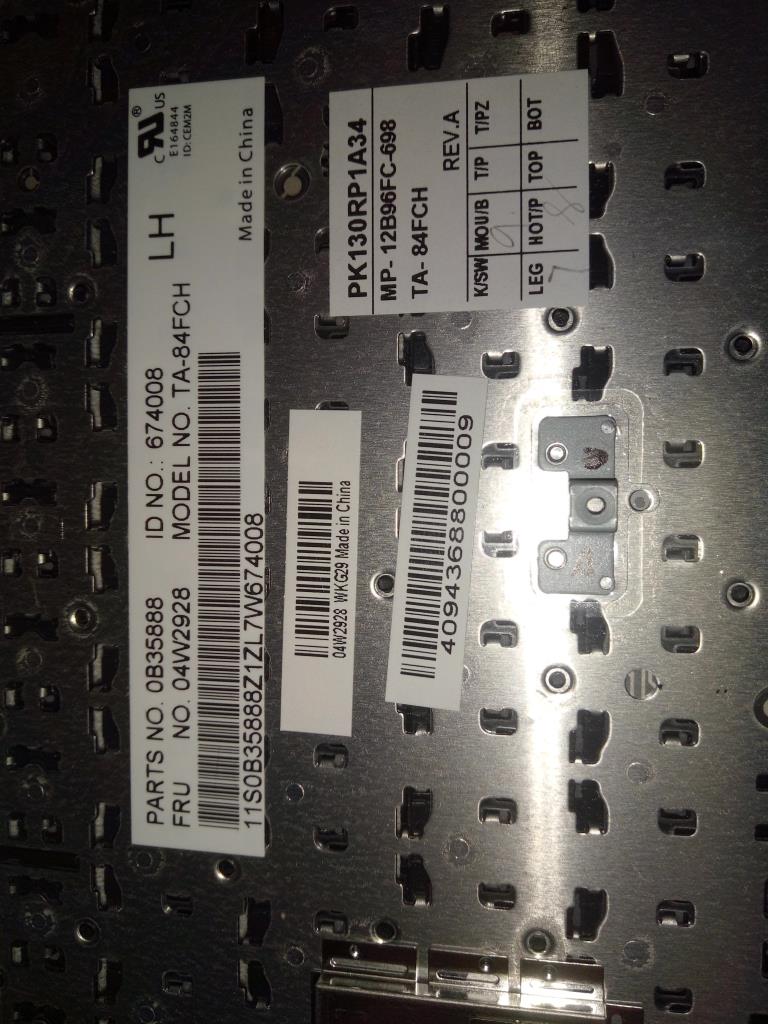 Lenovo Ki Keyboards Internal - 04W2928