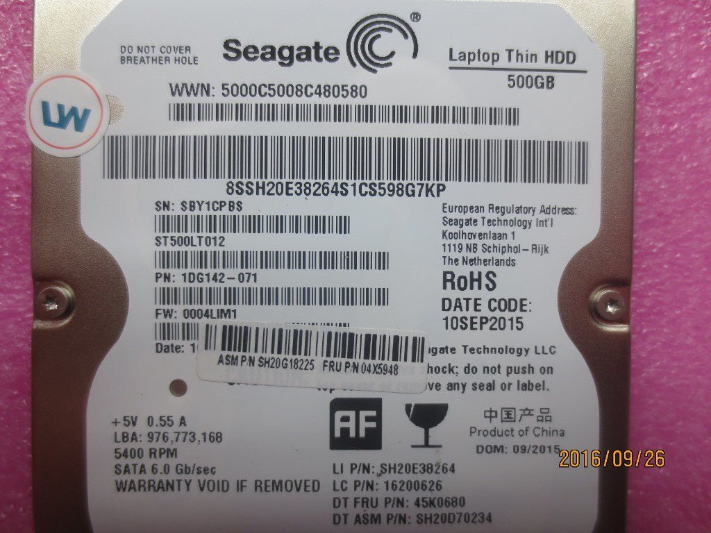 Lenovo Hd Hard Drives - 04X5948
