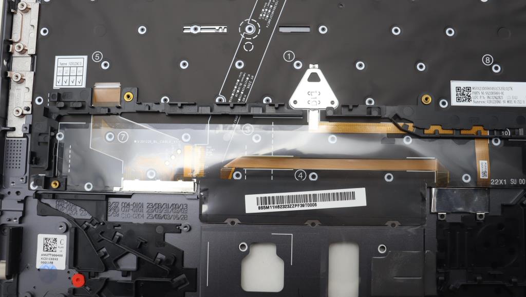 Lenovo Mech_Asm Bl Kb Gy Fpr Slv Srx - 5M11H62323