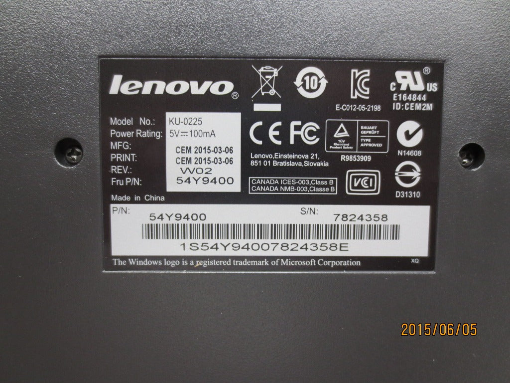 Lenovo 54Y9400 Keyboards External