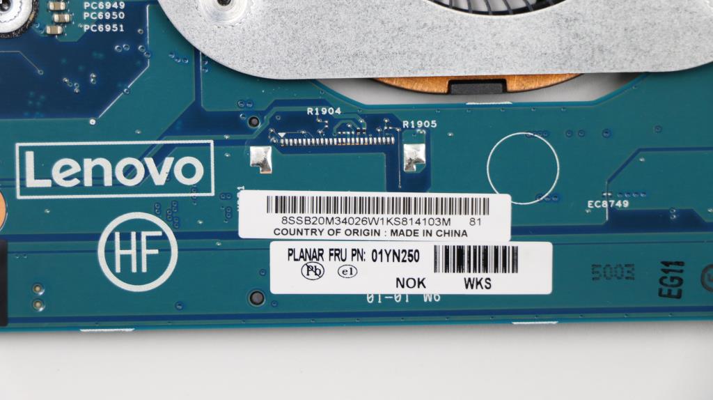 Lenovo 01YN250 Mb Nok I57300U 8G Amt Ntpm Vpr