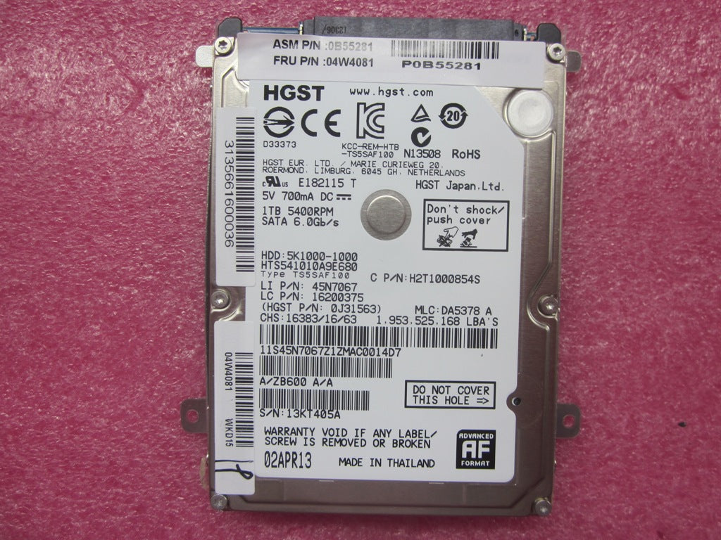 Lenovo Hd Hard Drives - 04W4081