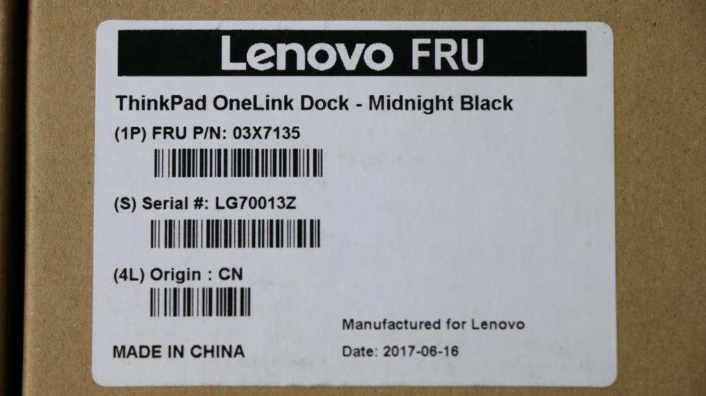 Lenovo Thinkpad Onelink Dock Black - 03X7135