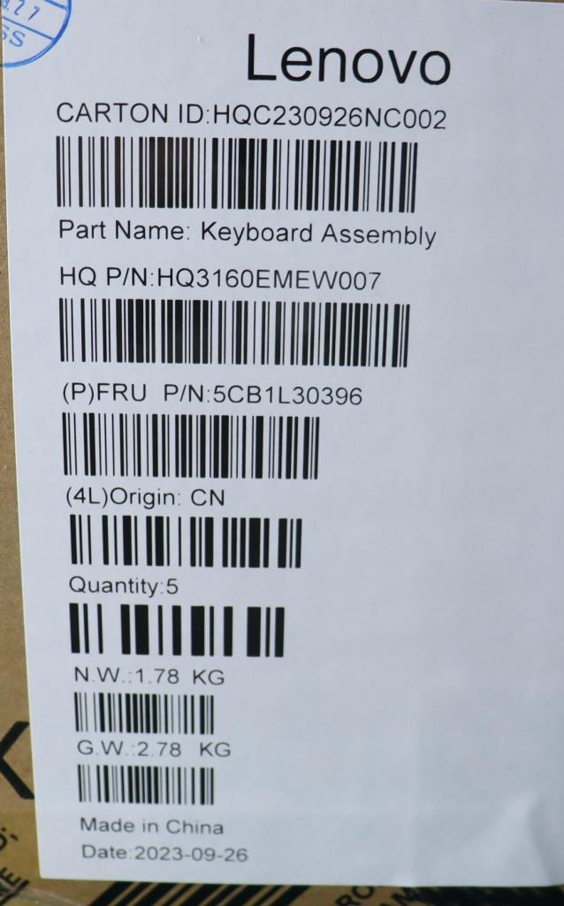 Lenovo Cover Upper Case Assembly Cze/ - 5CB1L30396