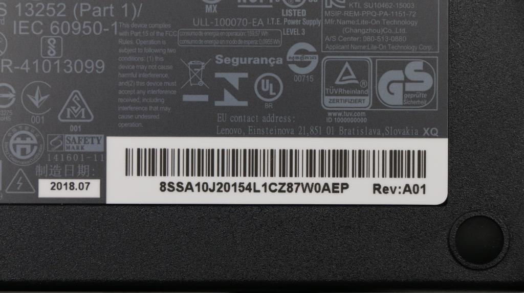 Lenovo 00PC760 Ac_Adapter,150W,100-240Vac,3P