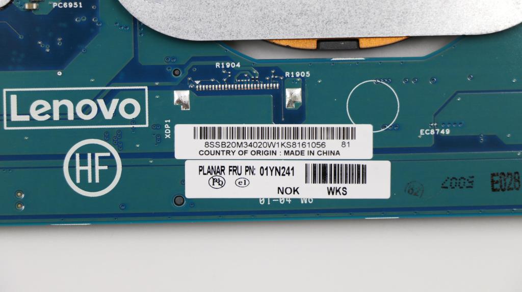 Lenovo 01YN241 Mb Nok I58350U 16G Amt Ntpm Vp