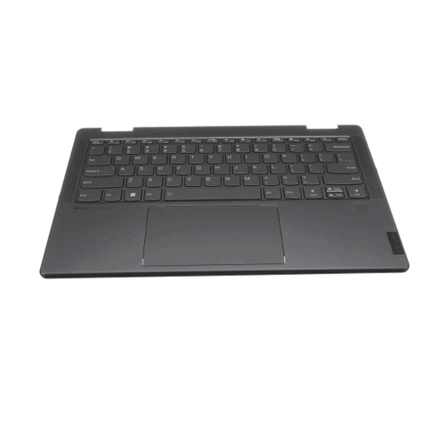 Lenovo C-Cover with Keyboard, USA English, Slate Grey, Backlit, with Fingerprint Reader - 5CB1J02425