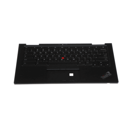 Lenovo - C-Cover with keyboard, USA English, Black, Backlight, Non-Fingerprint - 5M11A36948