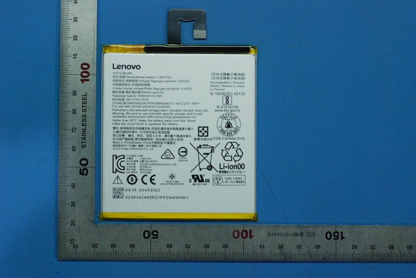 Lenovo SB18C46552 Scud-V-Lb L16D1P33 3.85V13.5Wh