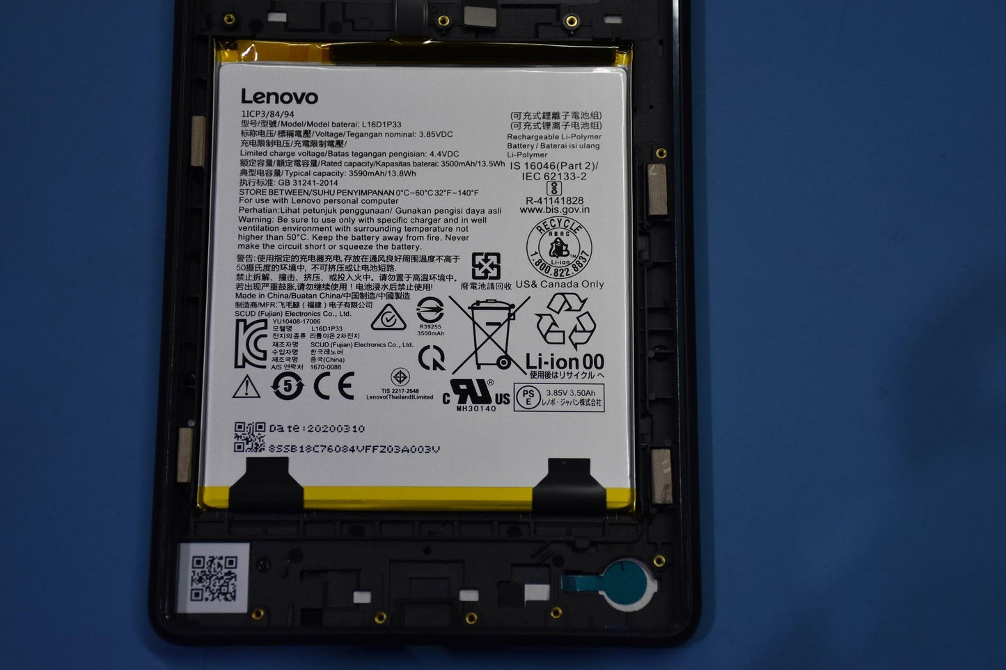 Lenovo Tb-7305 In Rearcover_Bl And*Hq - 5S58C16652