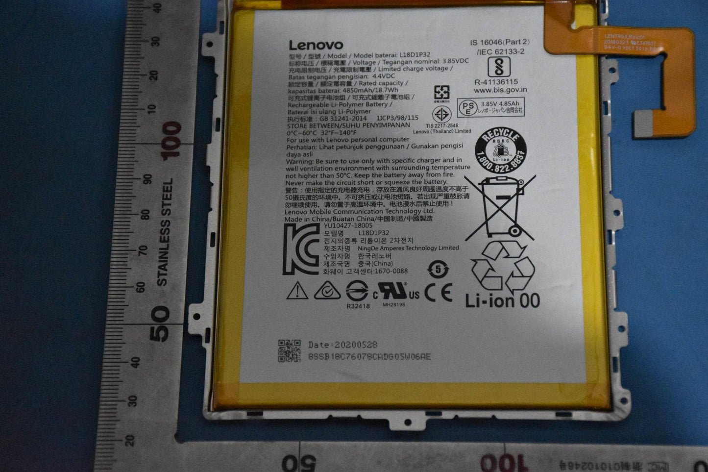 Lenovo 5B18C16633 Tb-X505X New Bat And*7601Aa000