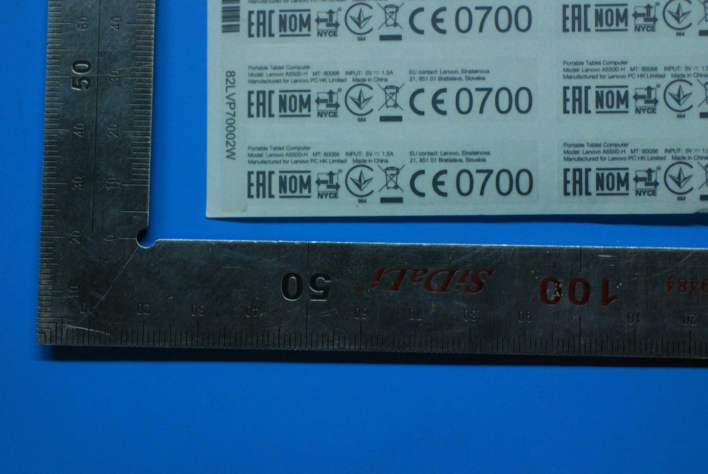 Lenovo A5500-H Rating Label-Ru And*82 - 5L19A6MY6H