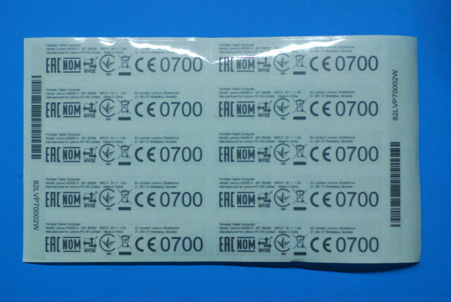 Lenovo A5500-H Rating Label-Ru And*82 - 5L19A6MY6H