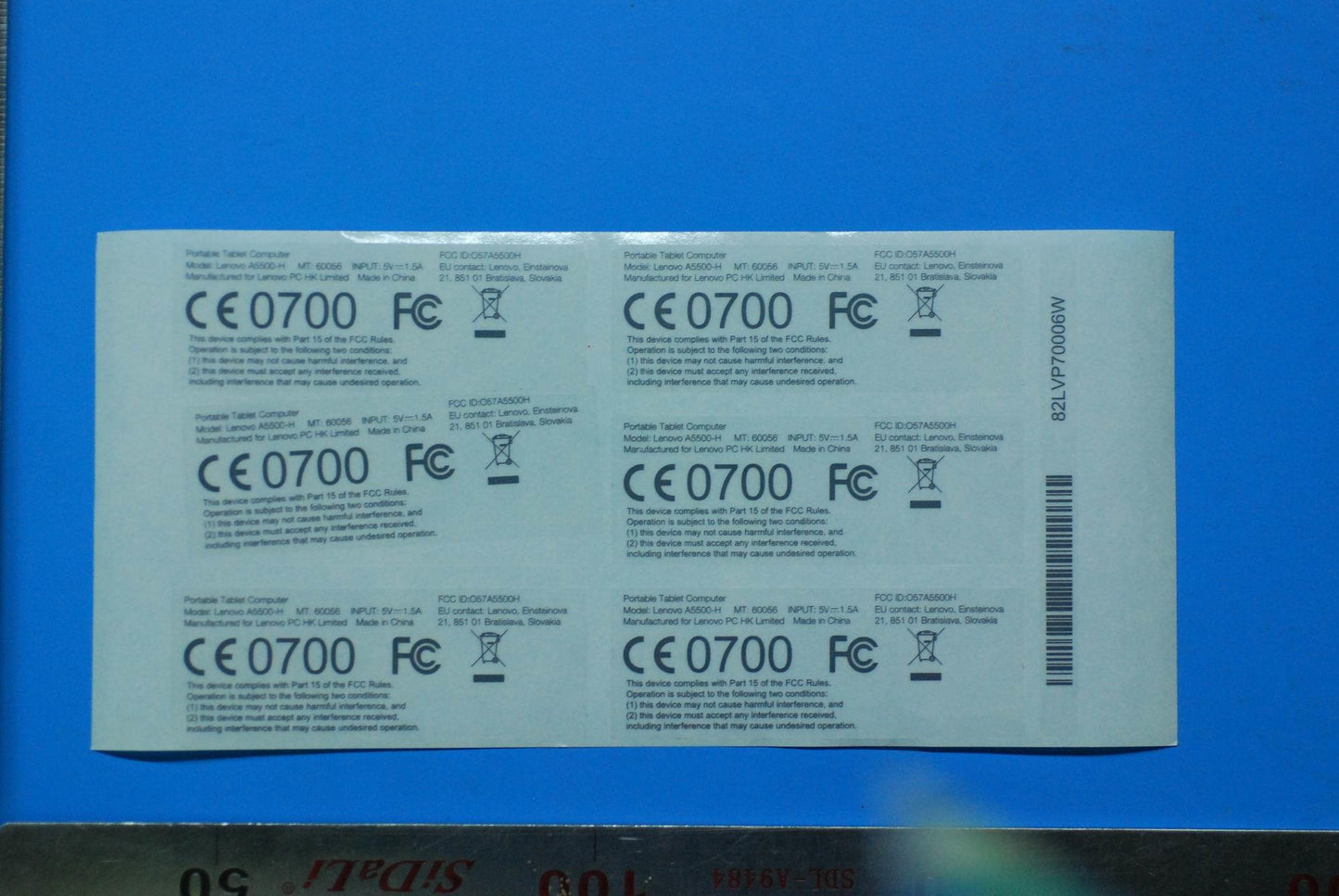 Lenovo A5500-H Rating Label And*82Lvp - 5L19A6MWC7