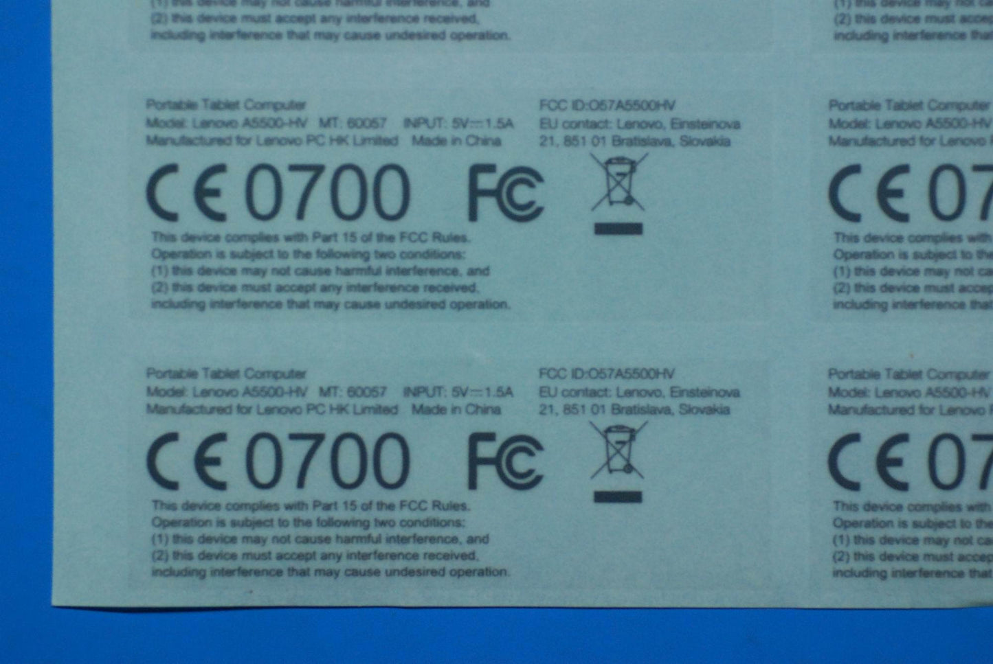 Lenovo A5500-Hv Rating Label And*82Lv - 5L19A6MWC6