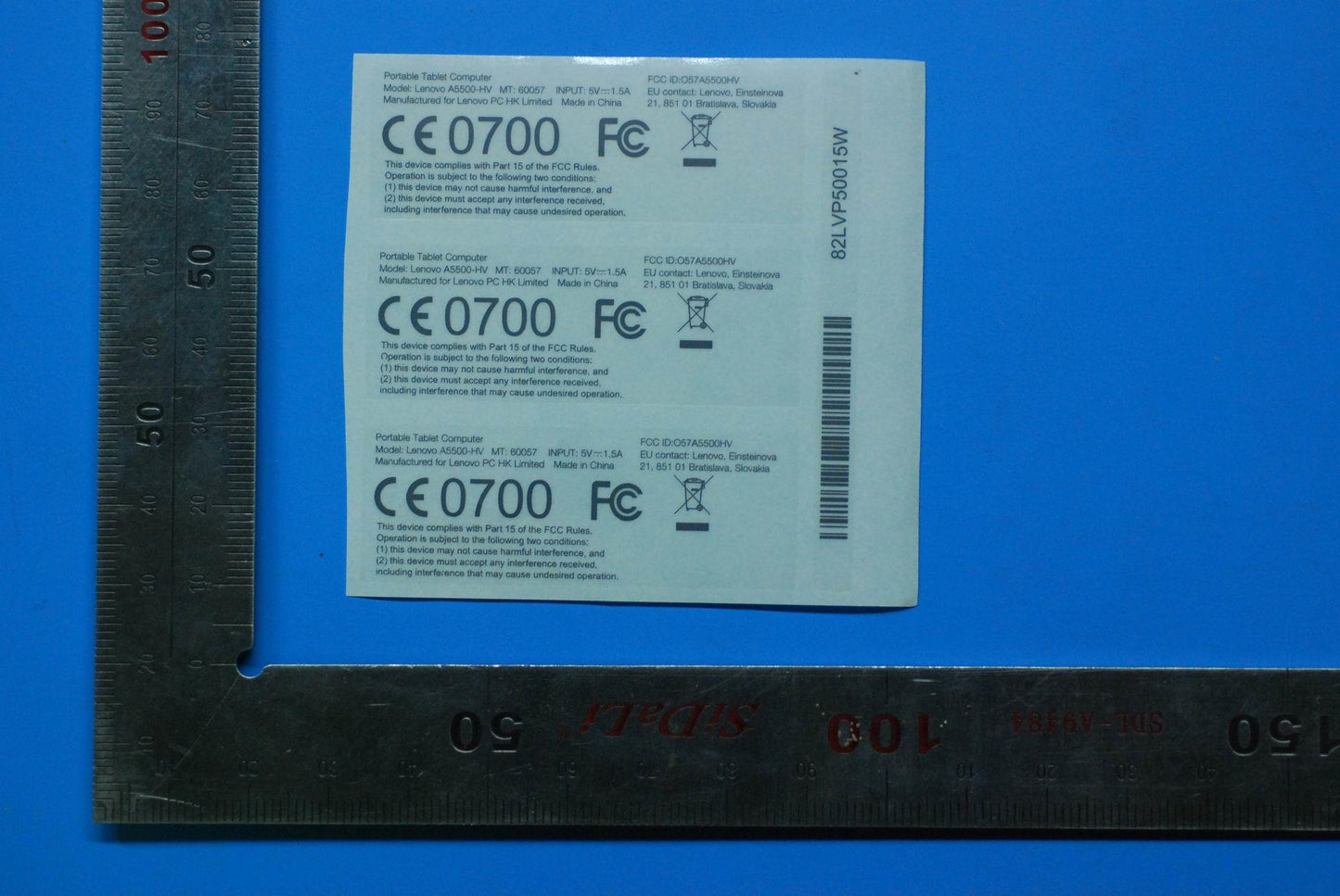 Lenovo A5500-Hv Rate Label And*82Lvp5 - 5L19A6MXLX