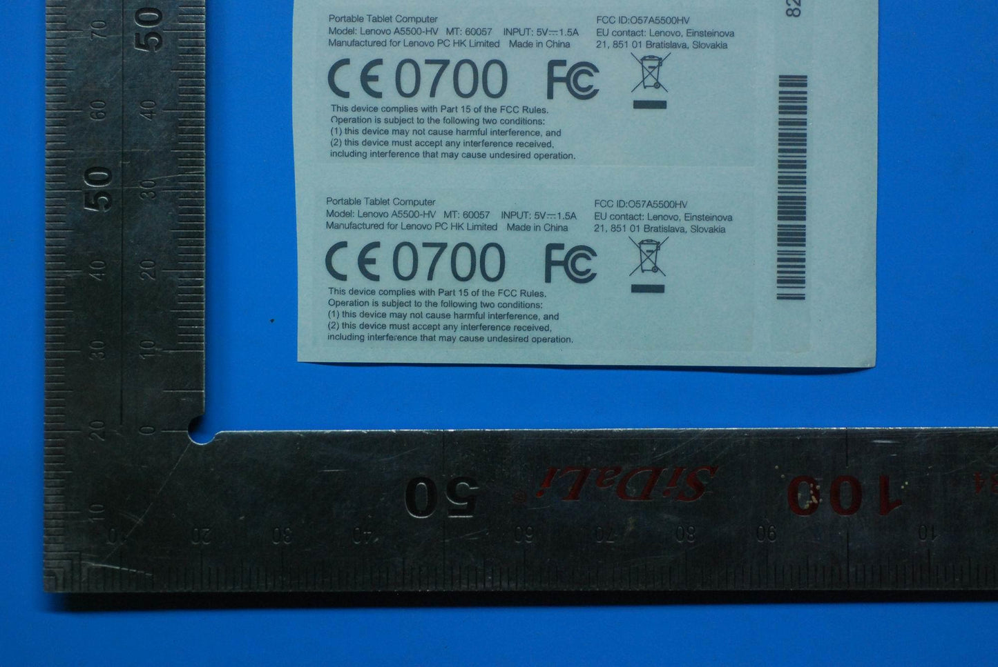 Lenovo A5500-Hv Rate Label And*82Lvp5 - 5L19A6MXLX