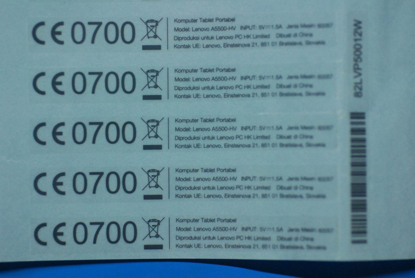 Lenovo A5500-Hv Rate Label Id And*82L - 5L19A6MXLW