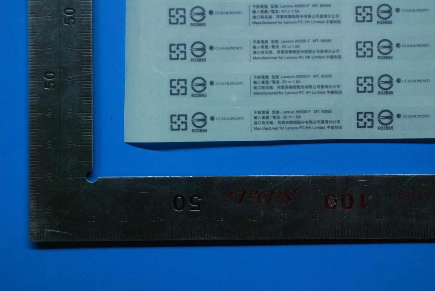 Lenovo A5500-F Rating Label-Tw And*82 - 5L19A6MWC2