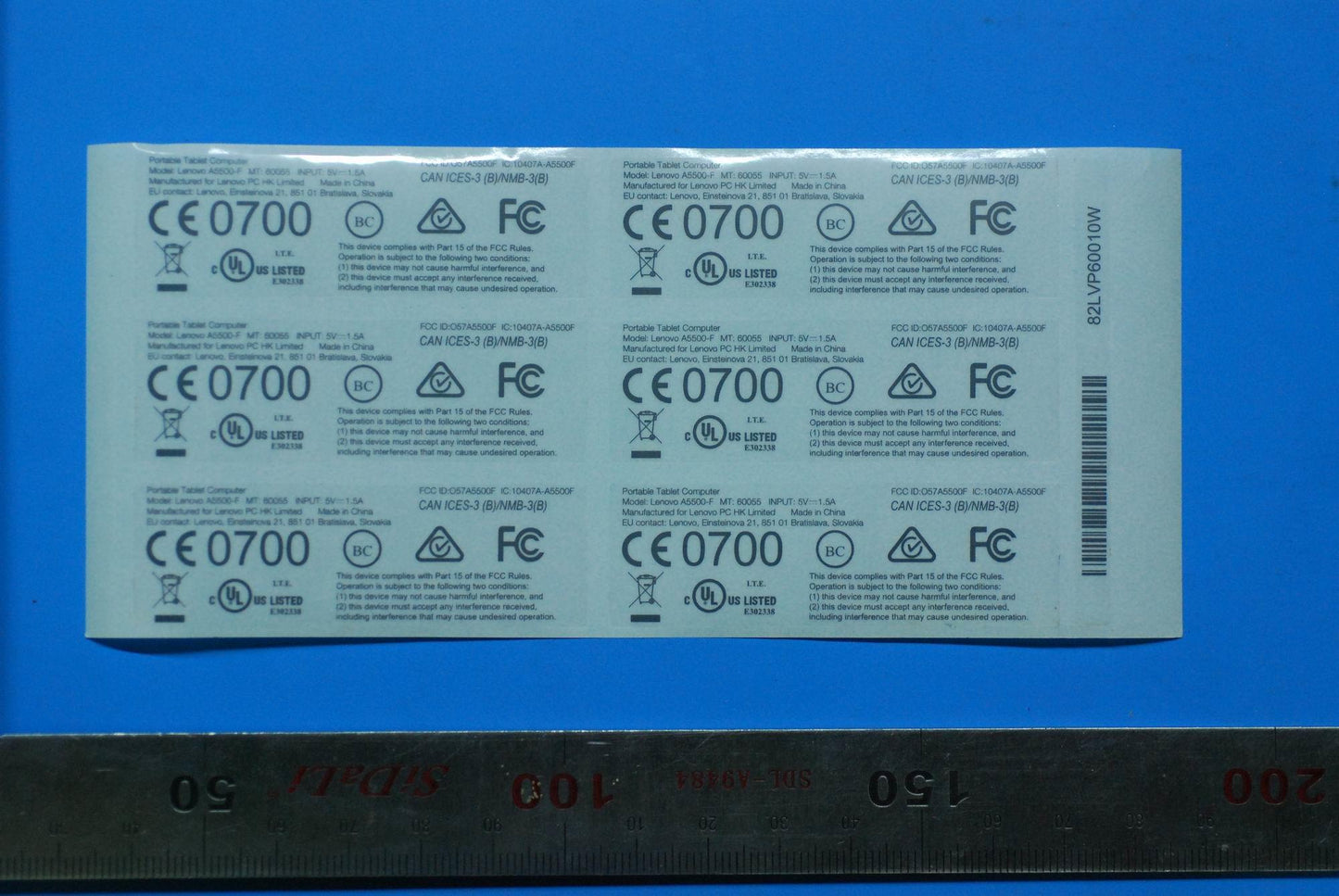 Lenovo A5500 Rating Label&*82Lvp60003 - 5L19A6MVW0