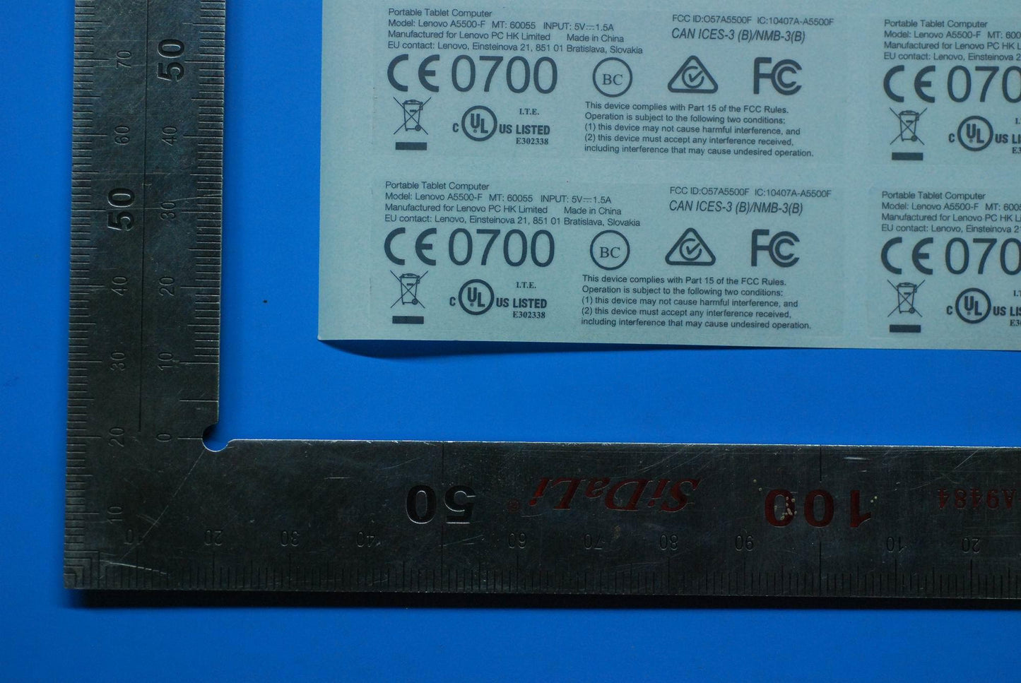 Lenovo A5500 Rating Label&*82Lvp60003 - 5L19A6MVW0