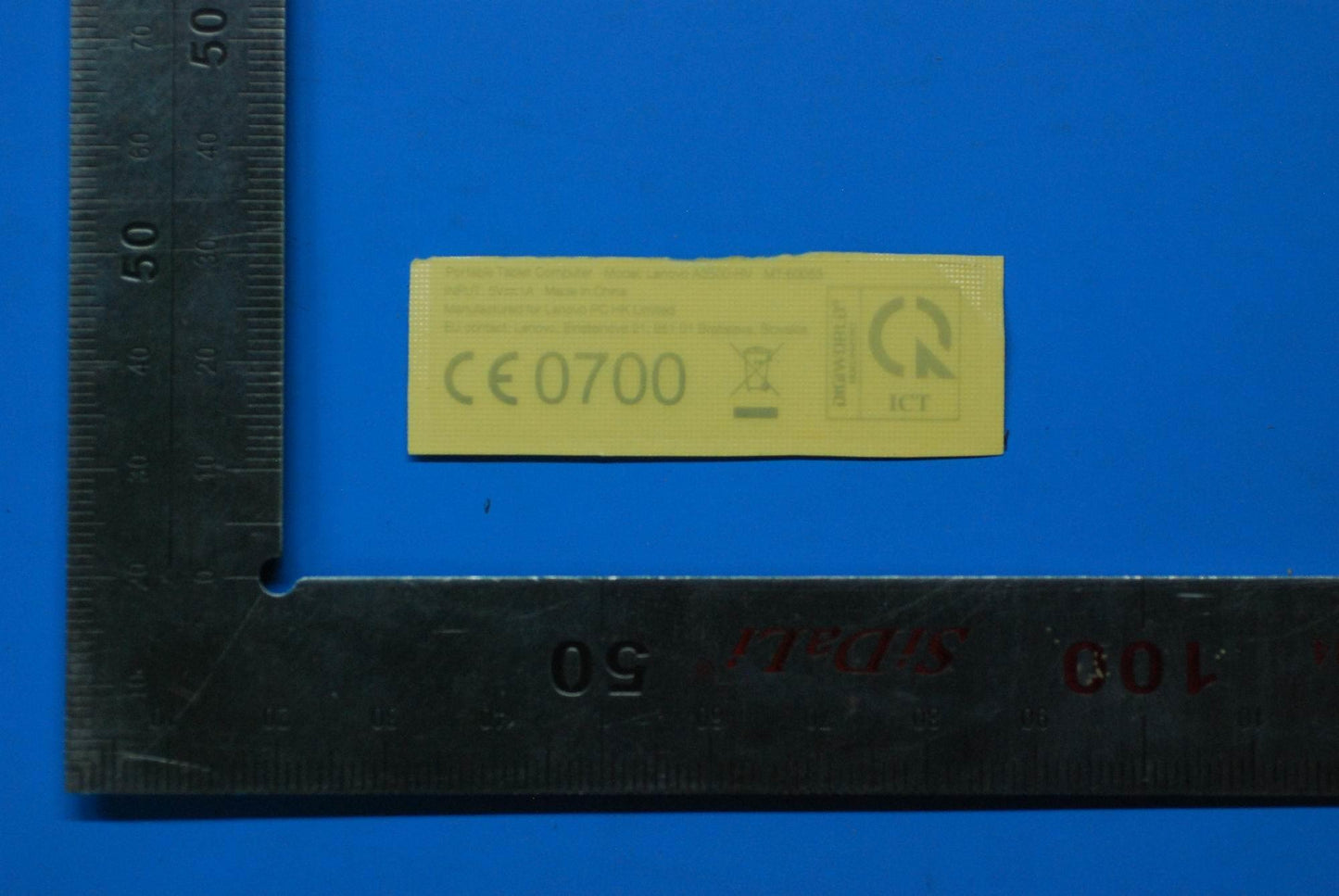 Lenovo A3500 Rating Label-V And*70152 - 5L19A6N3DA