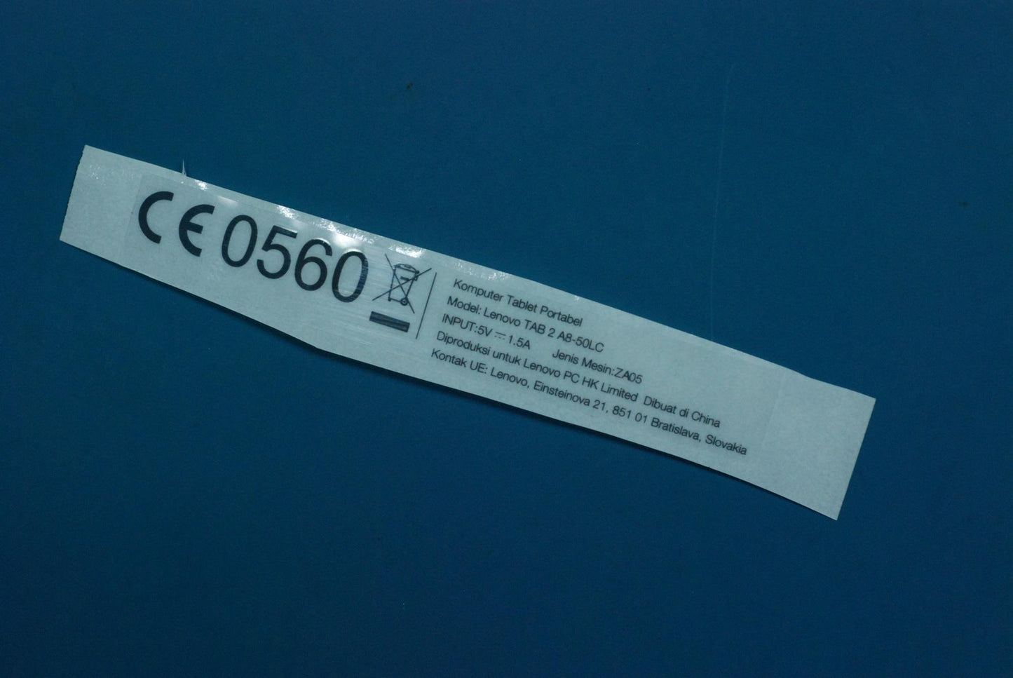 Lenovo A8-50Lc Id Rating Label And*70 - 5L18C02783