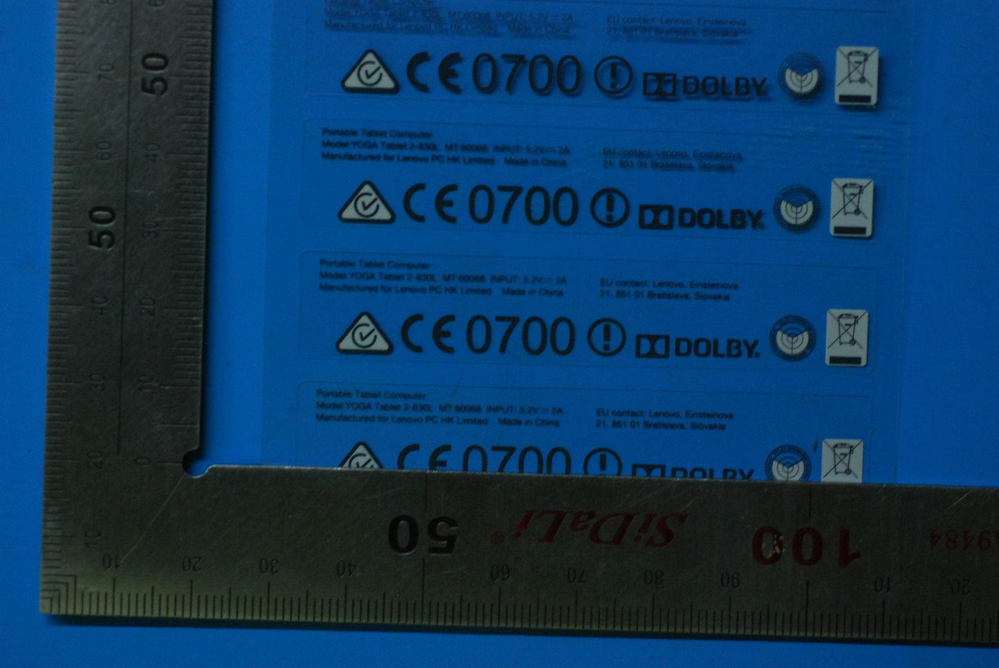 Lenovo Lenovo Blade2-8A-H Rating Labe - SL19A6N1P9