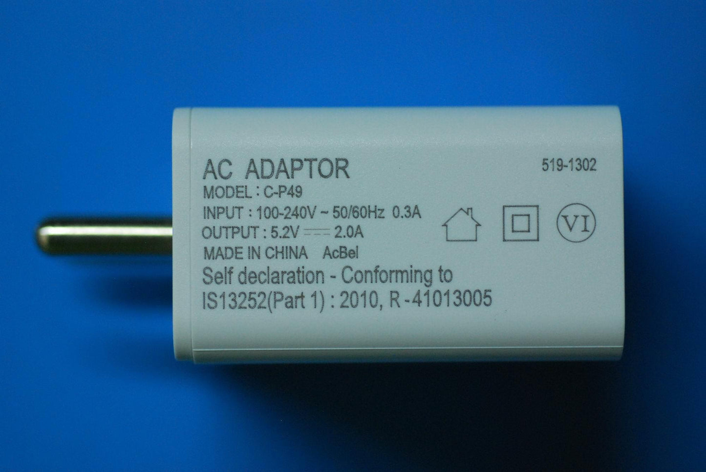 Lenovo Ac Adapter C-P49 5.2V/2A In Wh - SA18C01783