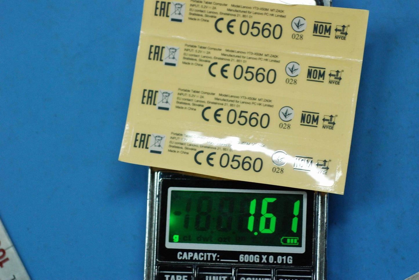 Lenovo Yt3-X50M Rating Label_Ru And*7 - 5L18C03884