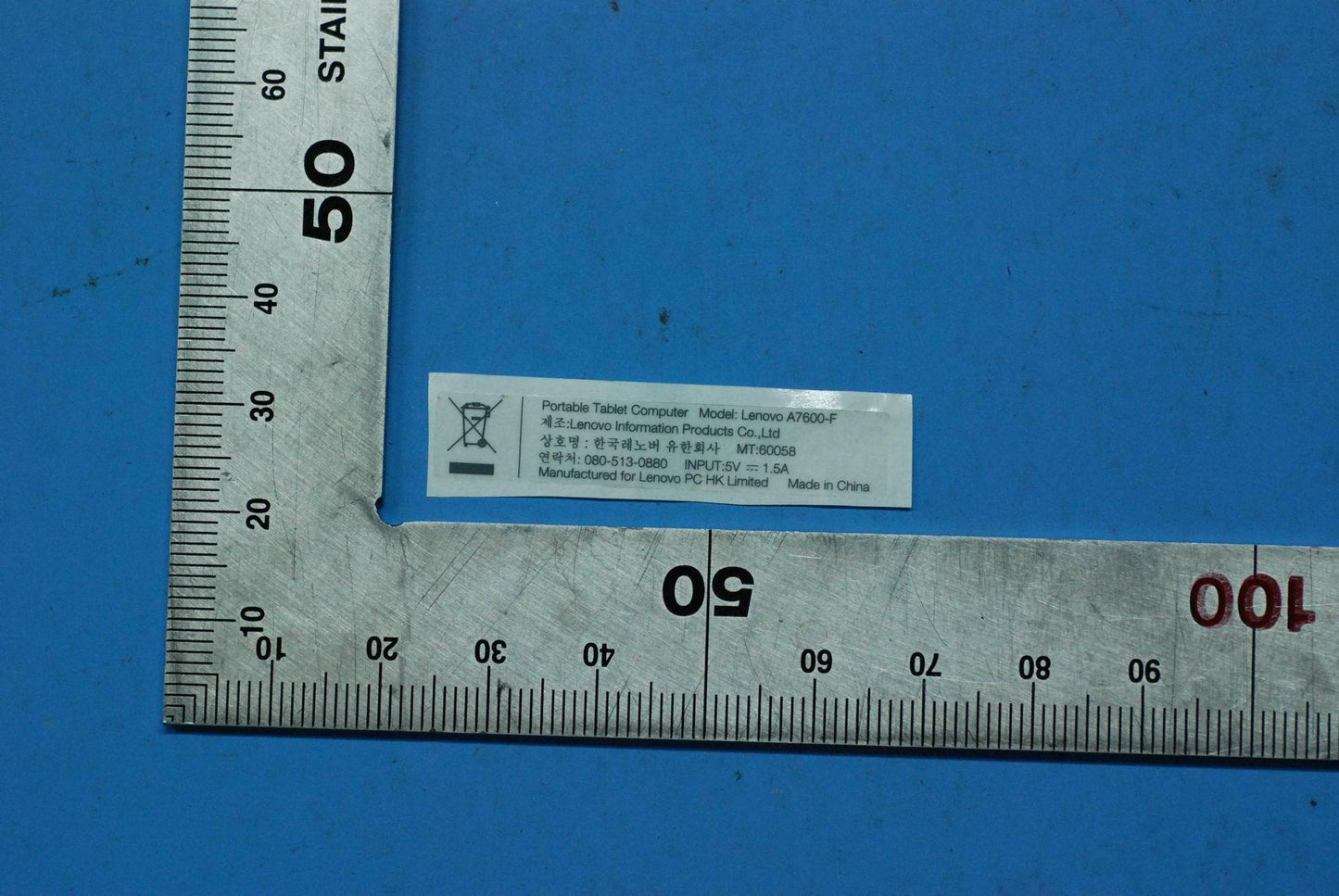 Lenovo A7600 Rating Label Kr And*82Lv - 5L19A6MVXF